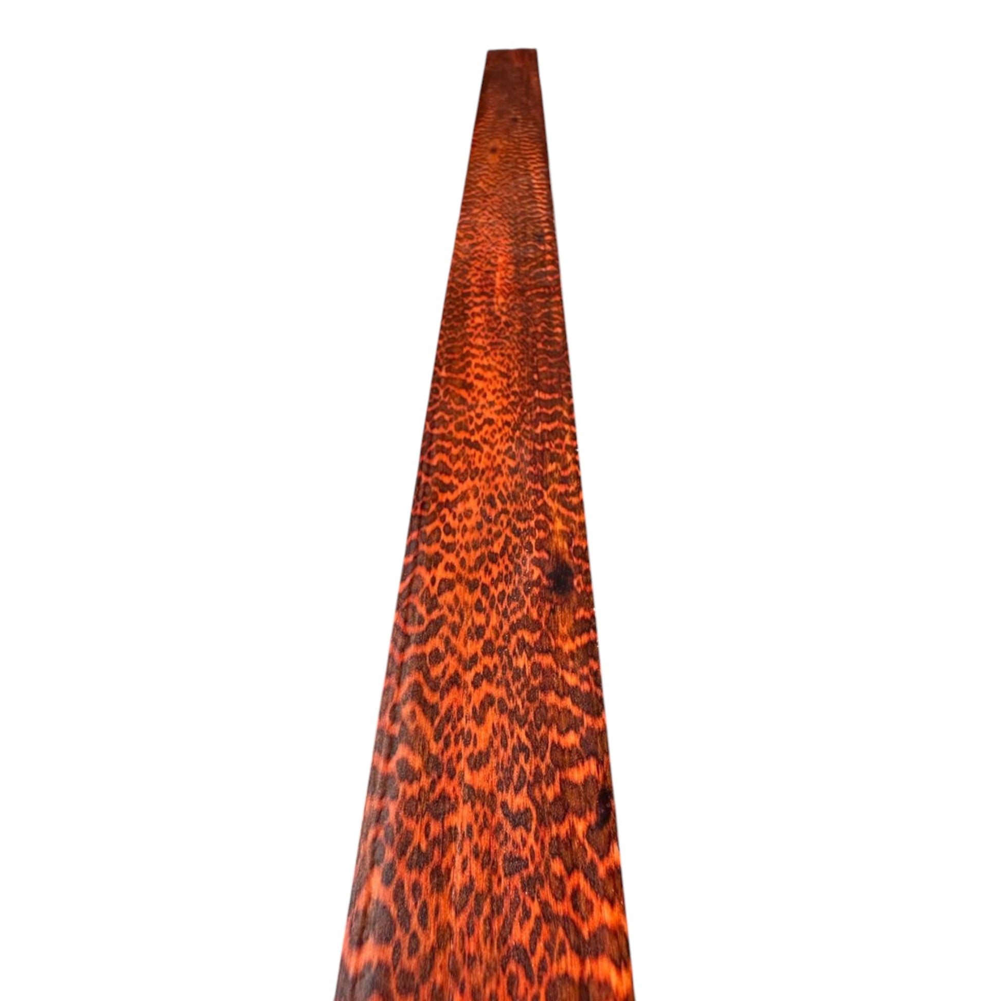 Close up view of a snakewood blank showing natural figure. MB010