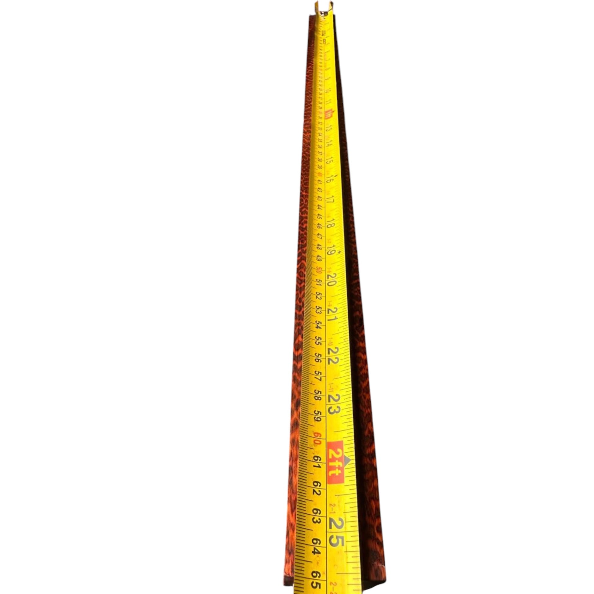 Length measurement of a snakewood blank showing 25 inches. MB010