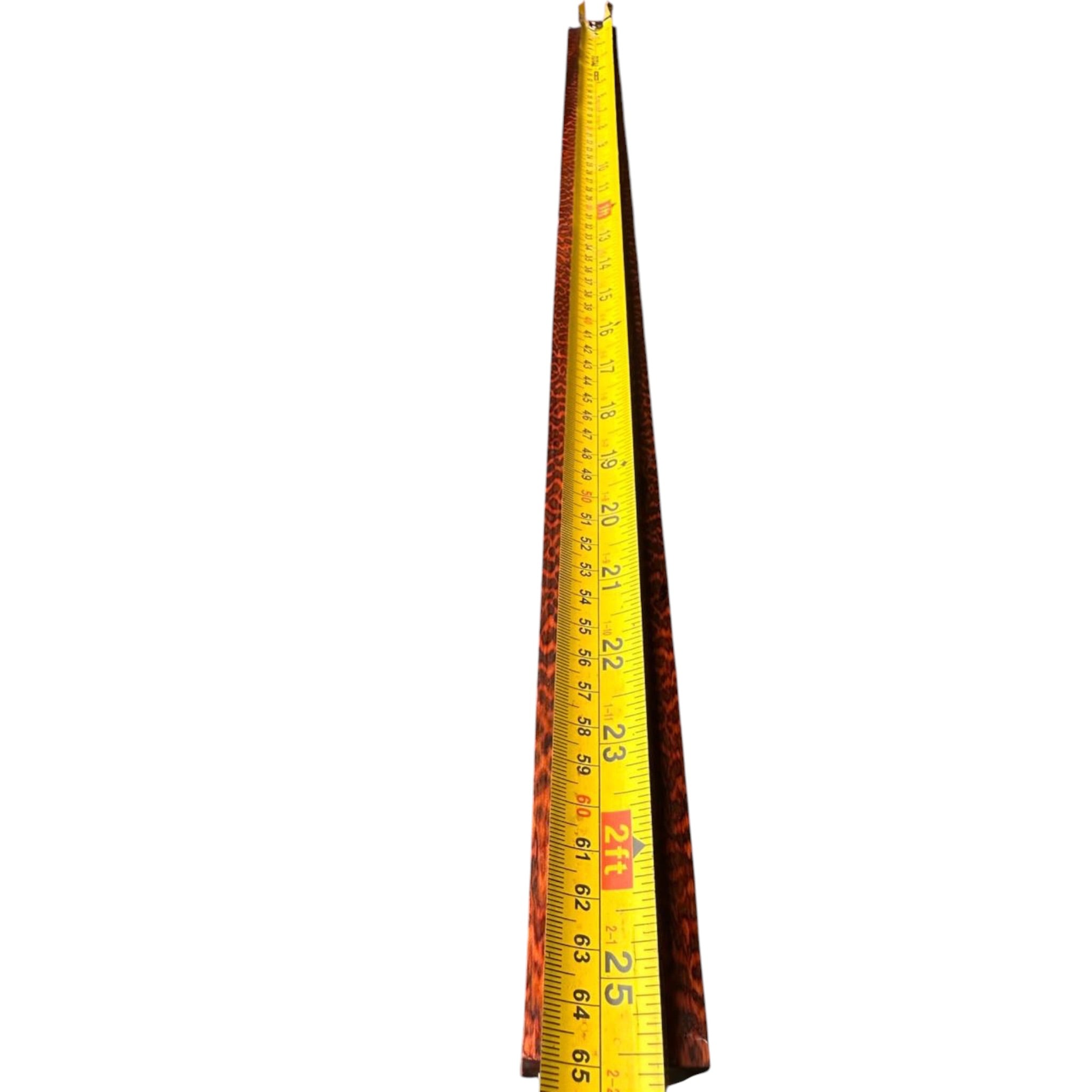 Length measurement of a snakewood blank showing 25 inches. MB010