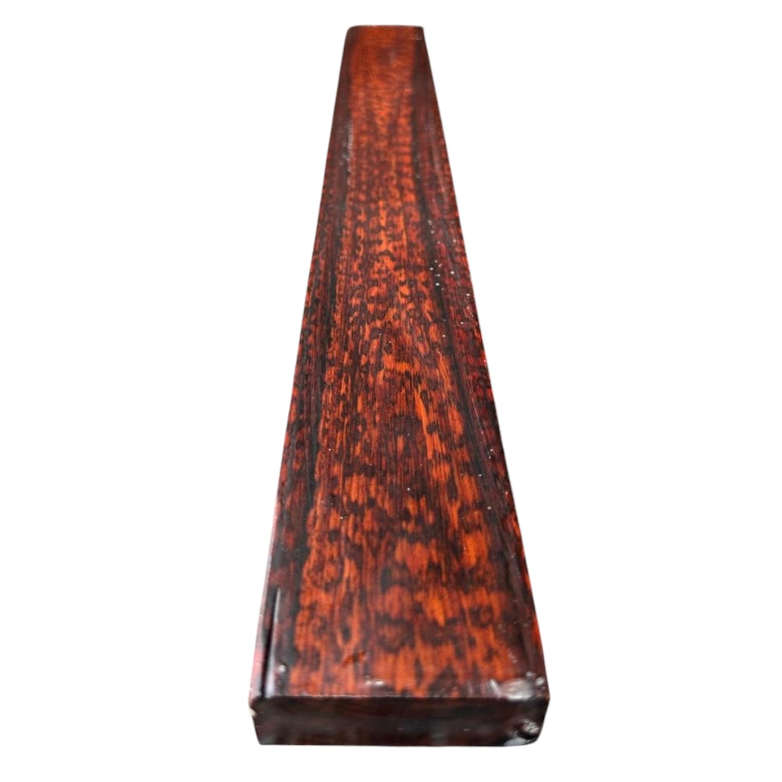 Opposite main view of a snakewood micro lumber showing natural figure. MB005