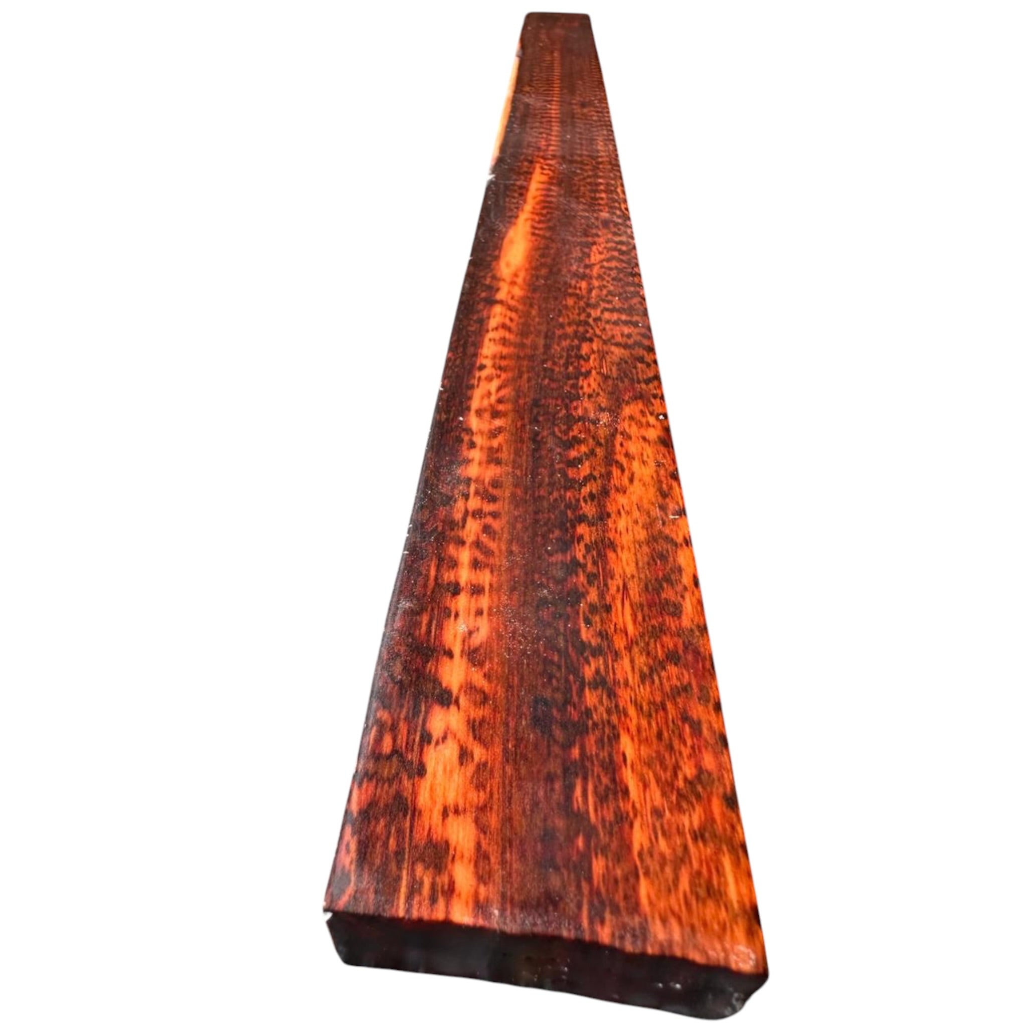 Opposite main view of a snakewood micro lumber showing natural figure. MB011