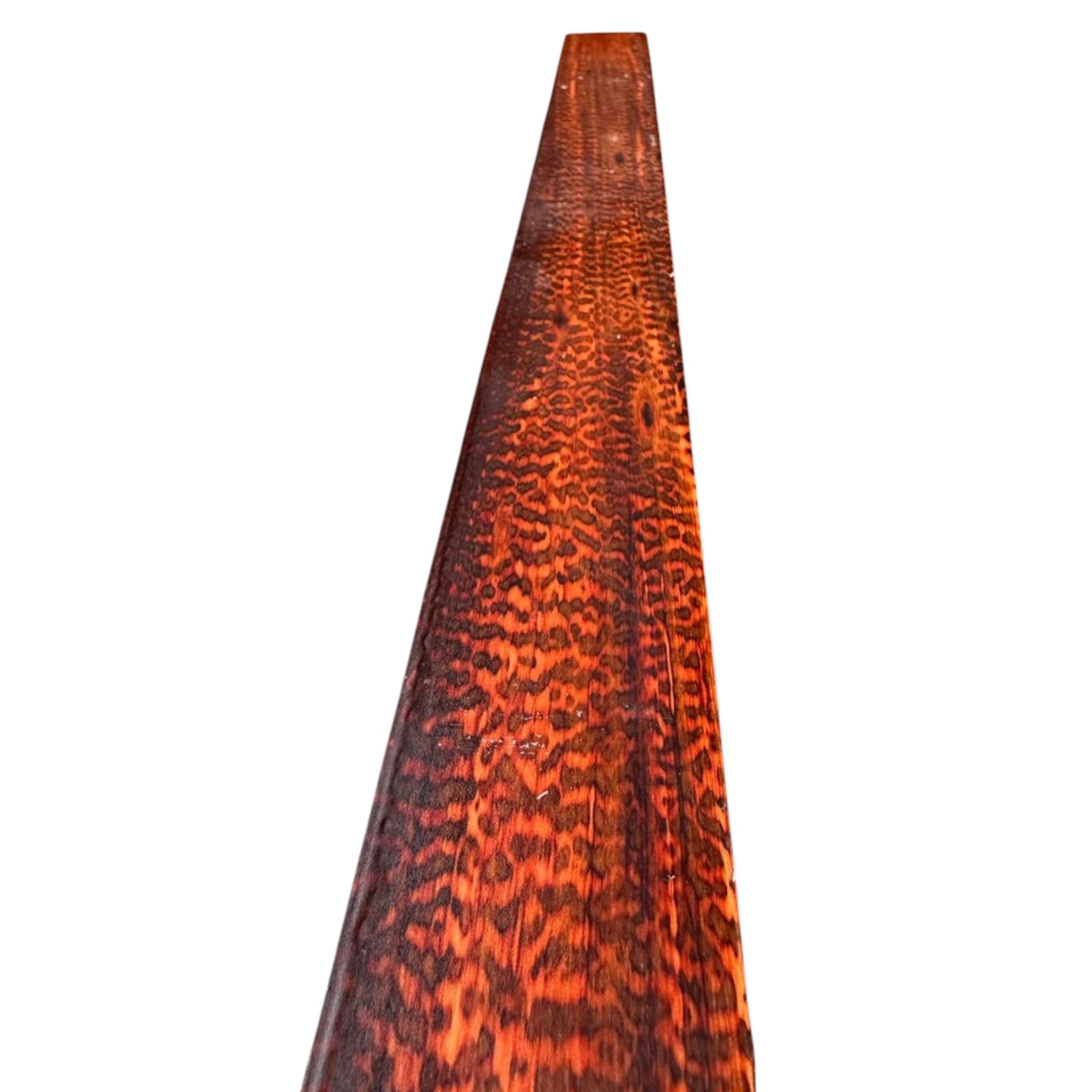 Close up view of a snakewood micro lumber showing natural figure. MB009