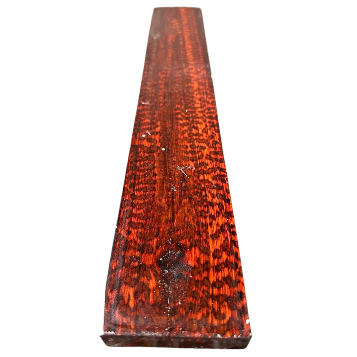 Opposite main view of a snakewood micro lumber showing natural figure. MB015