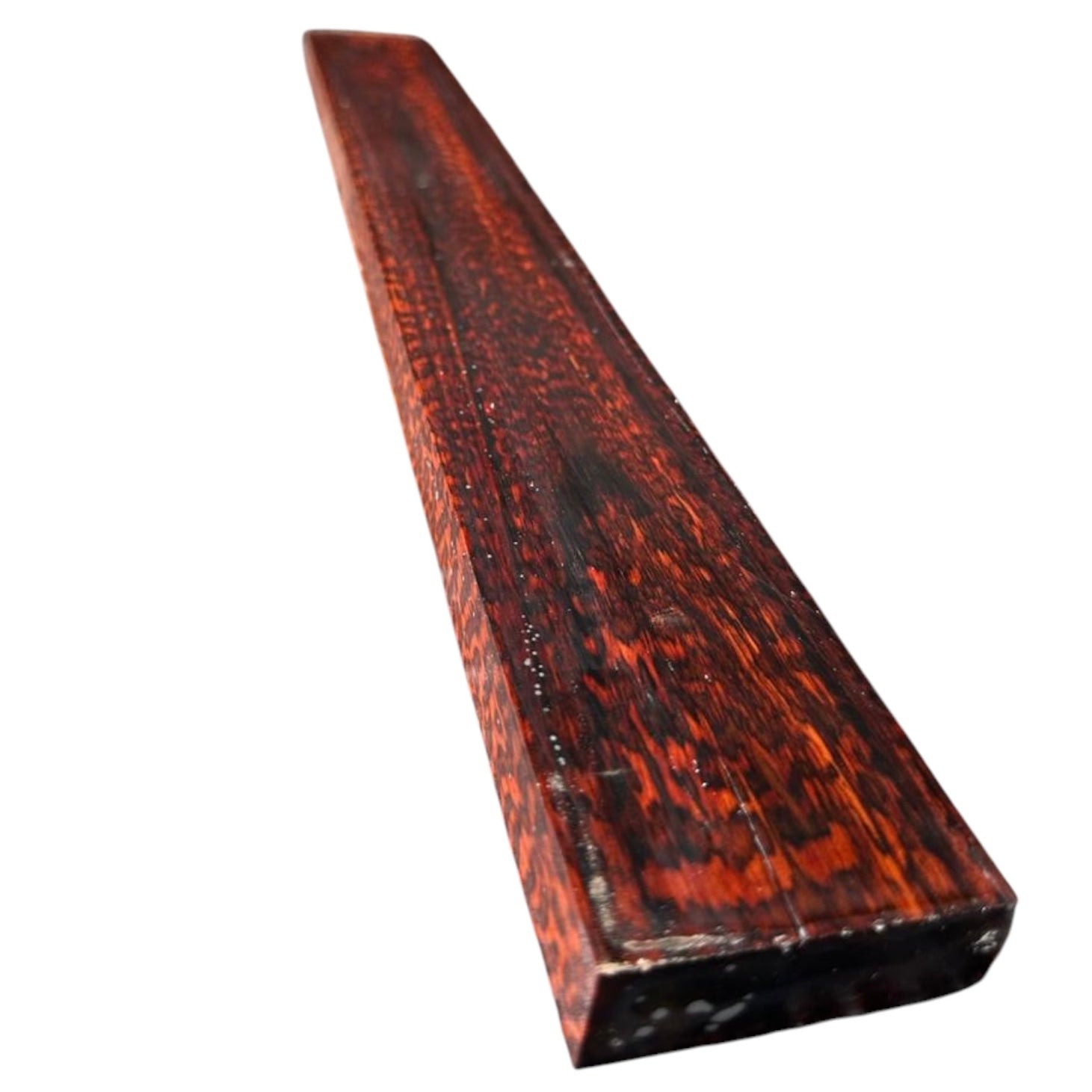 Side view 3 of a snakewood micro lumber showing natural figure. MB002