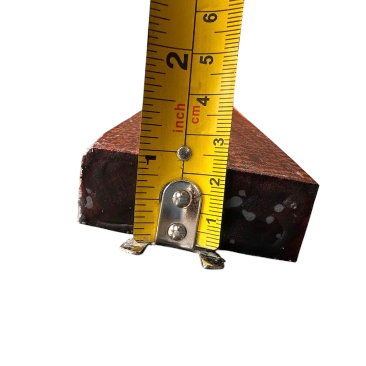 Thickness measurement of a snakewood micro lumber showing 0.94inches. MB002 