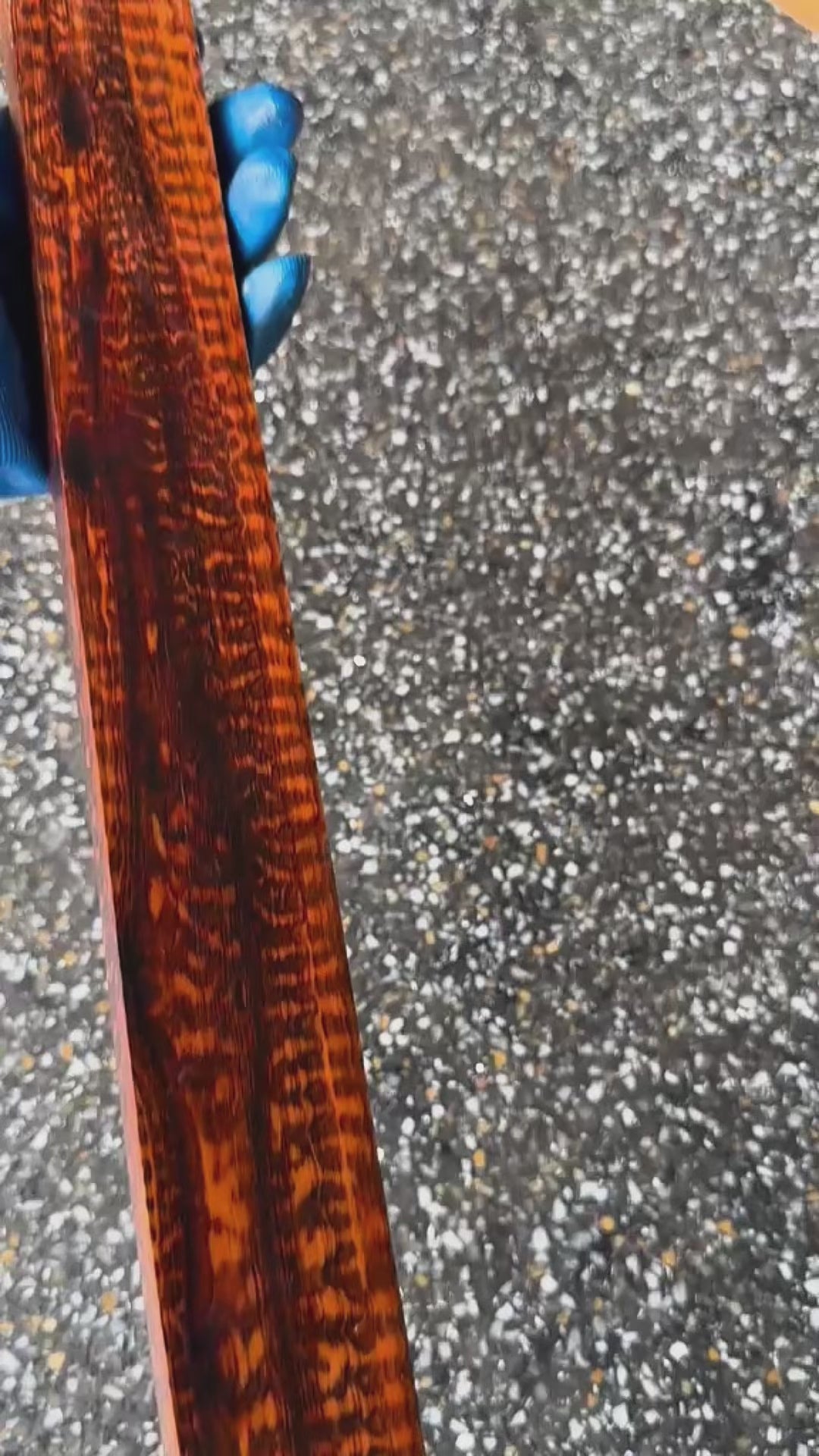 Video preview of a snakewood micro lumber showing multiple viewing angels. MB004